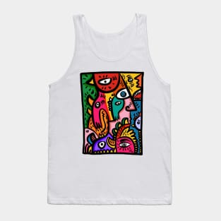 Colorful Graffiti  Dancing Creatures Tank Top